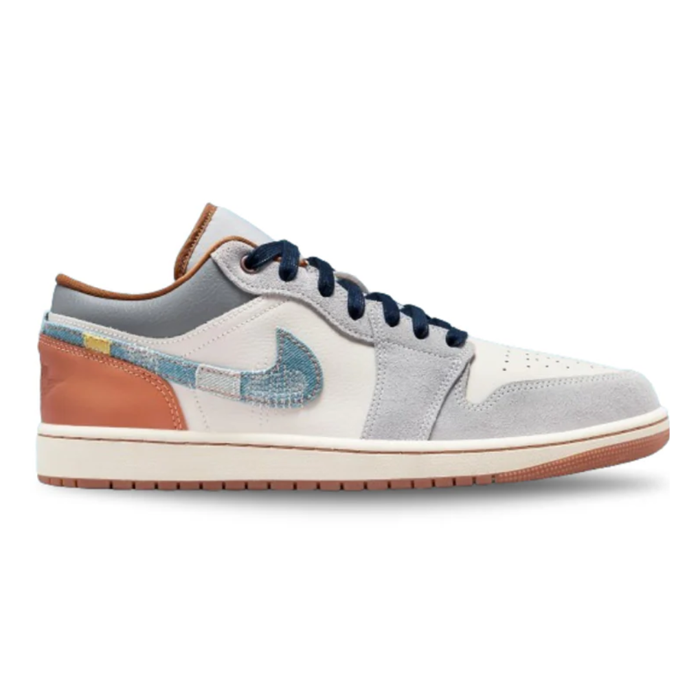 Nike Air Jordan 1 Low SE Phantom Repaired Denim Swoosh