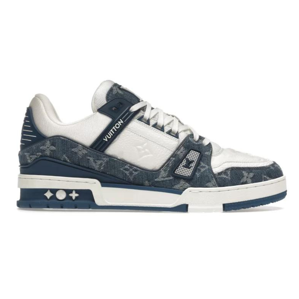 Louis Vuitton Trainer Monogram Denim White Blue