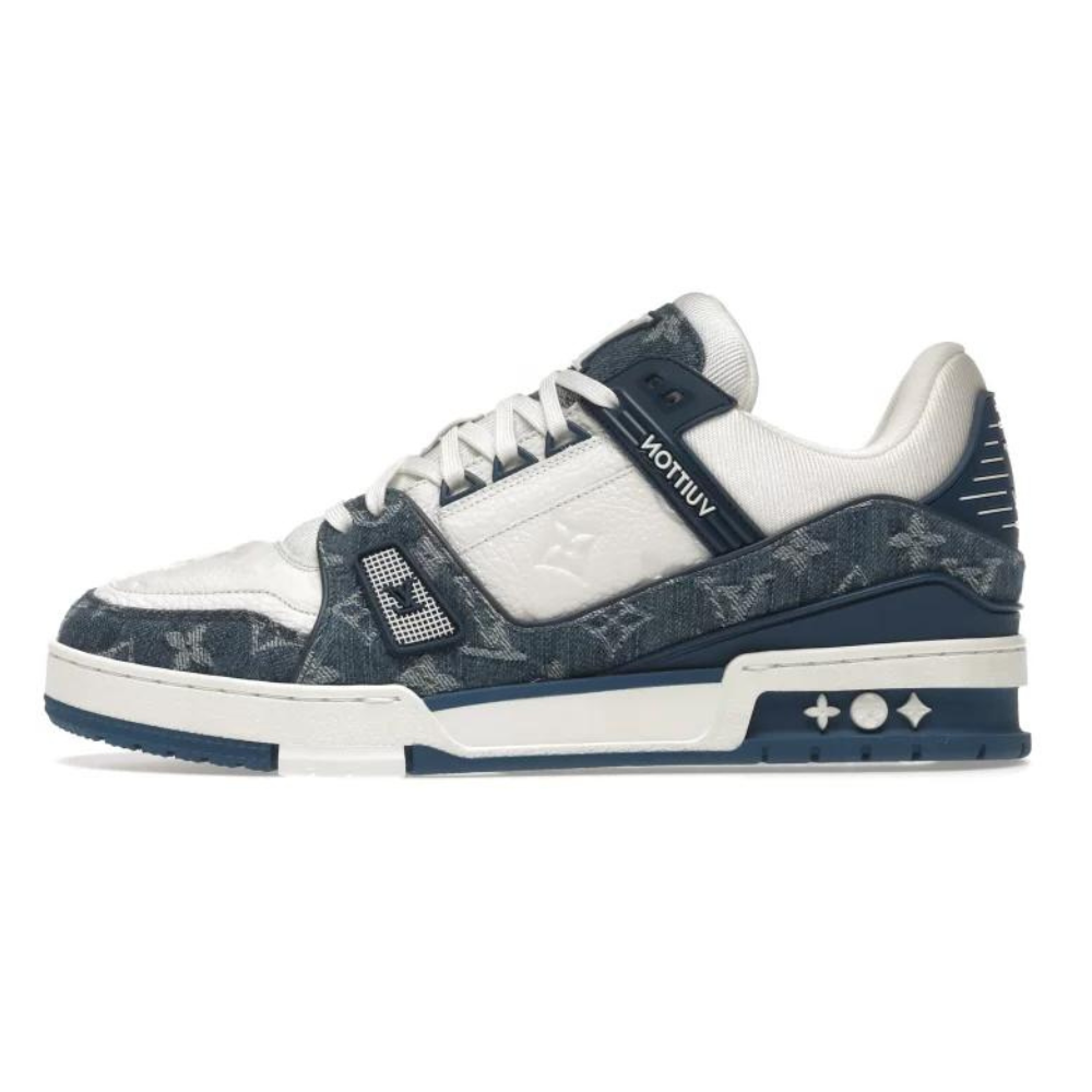 Louis Vuitton Trainer Monogram Denim White Blue