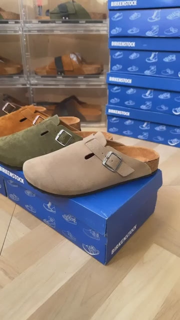 Birkenstock Boston Tan Suede