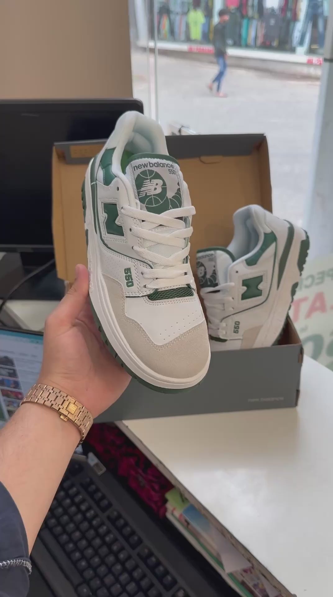 New Balance 550 'White Green / Pine Green'