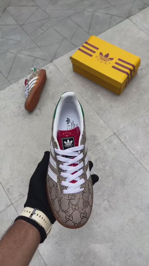 Adidas x Gucci Gazelle "Beige GG Monogram