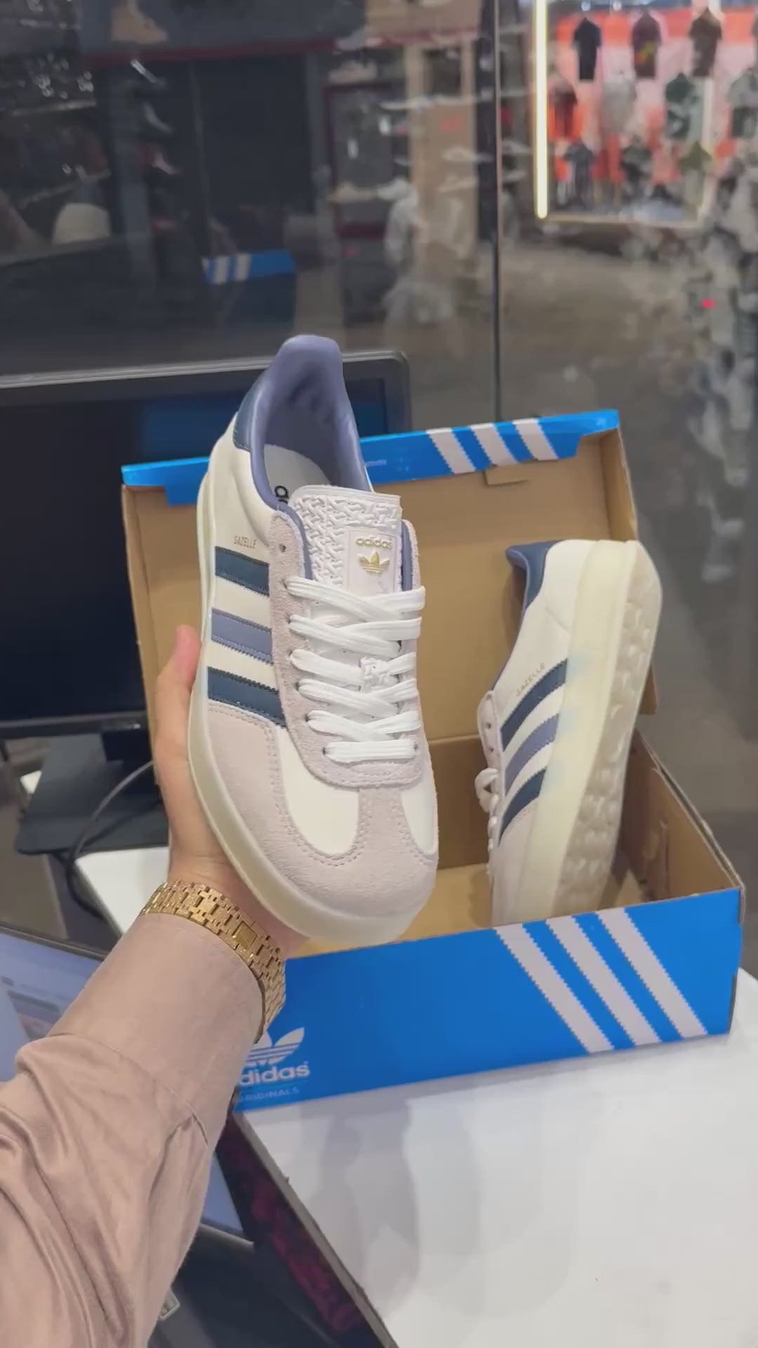 Adidas Gazelle Indoor White Preloved Ink